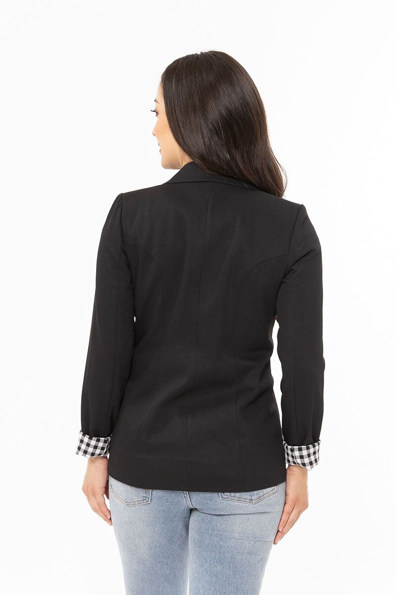 Seeking Lola Georgie Blazer Black Check