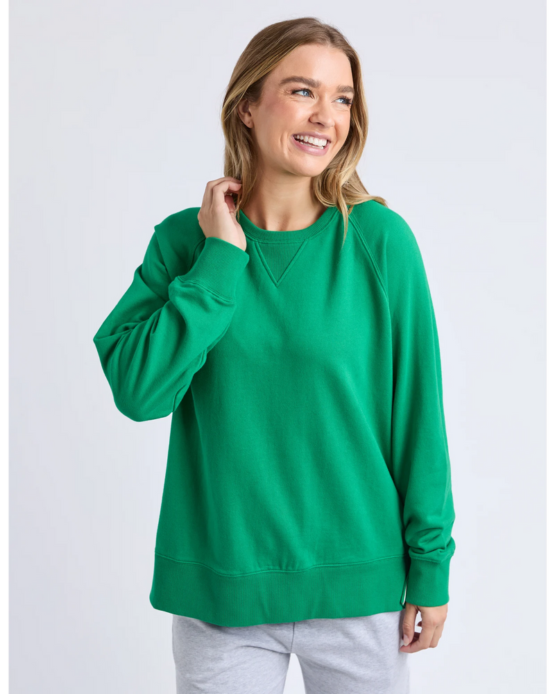 Elm Melbourne Crew - Pine Green