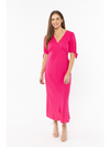 Leila + Luca Smart Dress- Hot Pink Linen