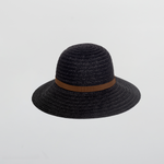 Sophie So Shady Ribbon Hat - Black with Cocoa