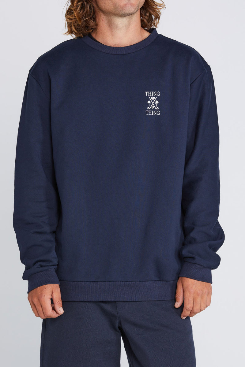 Thing Thing Crew Jumper - Deep Navy Crew Thing