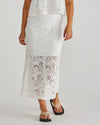 Sass Kai Chrocet Lace Skirt - White
