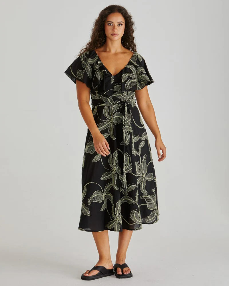 Sass Rosita Ruffle Dress - Black