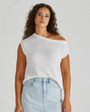 Sass Jaci Knit Top - White