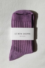 Le Bon Shoppe Her Socks Lurex - Lilac Glitter