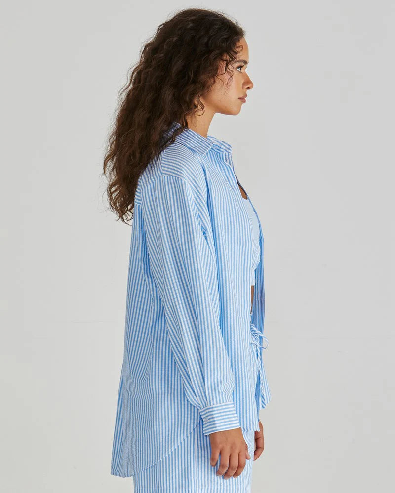Sass Alani Shirt - Blue White Stripe