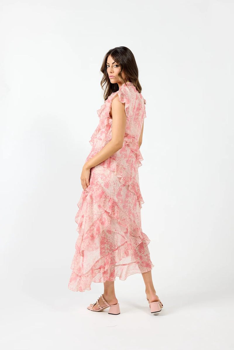 Drama the Label Freya Dress - Pink Marble