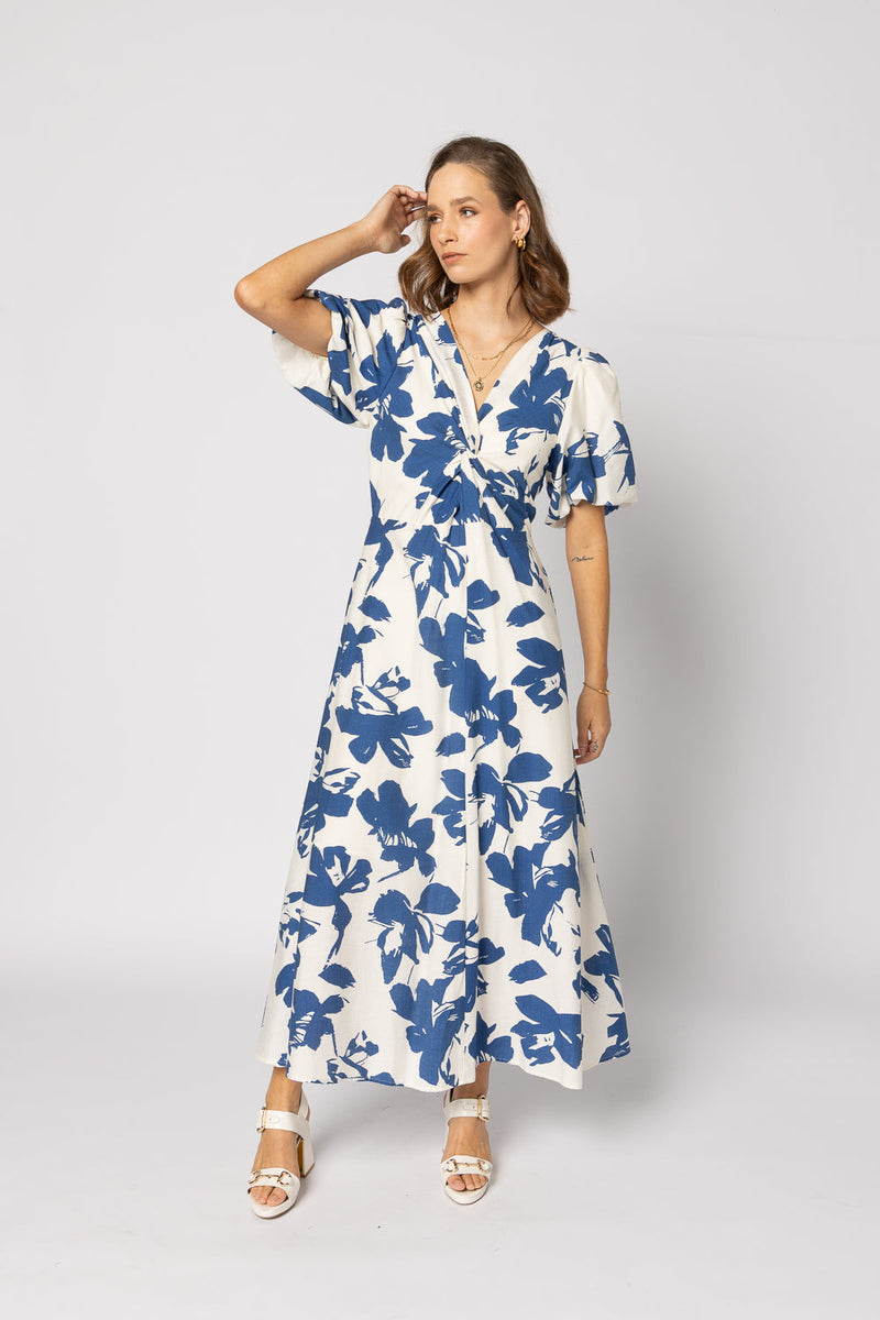 Drama the Label Halo Dress - Blue Flower