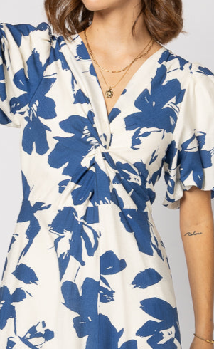 Drama the Label Halo Dress - Blue Flower
