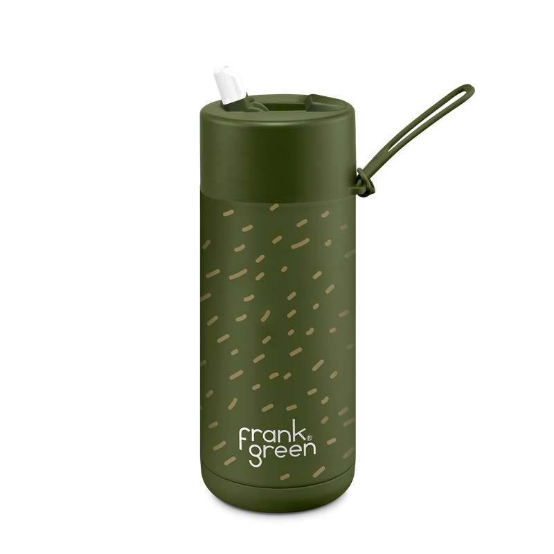 Frank Green Scout Frankster Ceramic Reusable Bottle 16oz (475ml) - Khaki