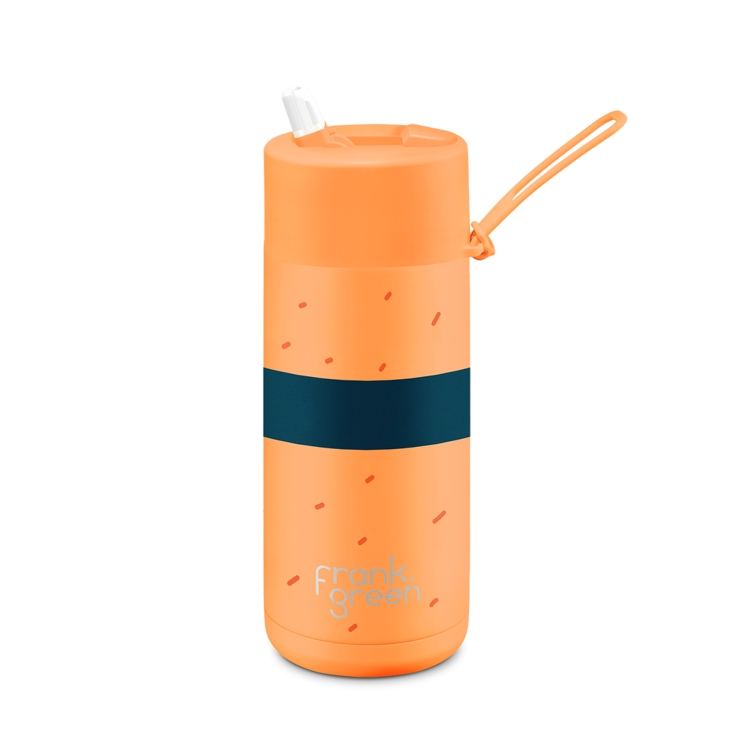 Frank Green Scout Frankster Ceramic Reusable Bottle 16oz (475ml) - Neon Orange