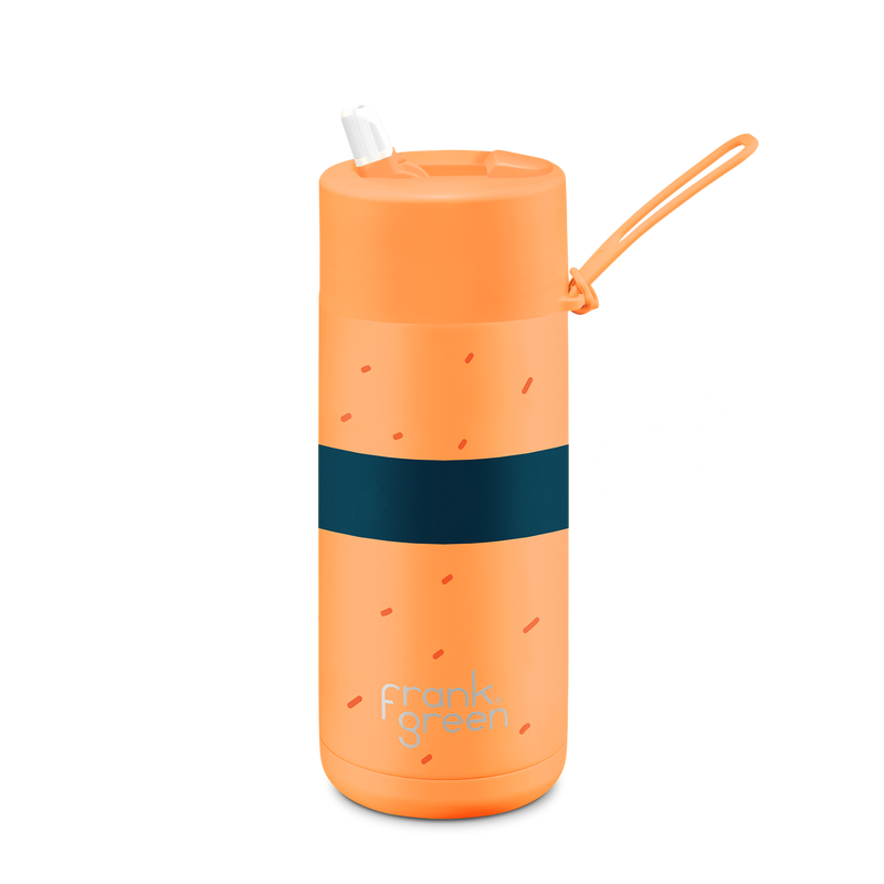Frank Green Robin Frankster Ceramic Reusable Bottle 16oz (475ml) - Neon Orange