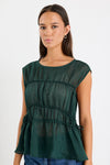 Stories Be Told Context Forest Ramie Relaxed Sleeveless Top - Forest Ramie
