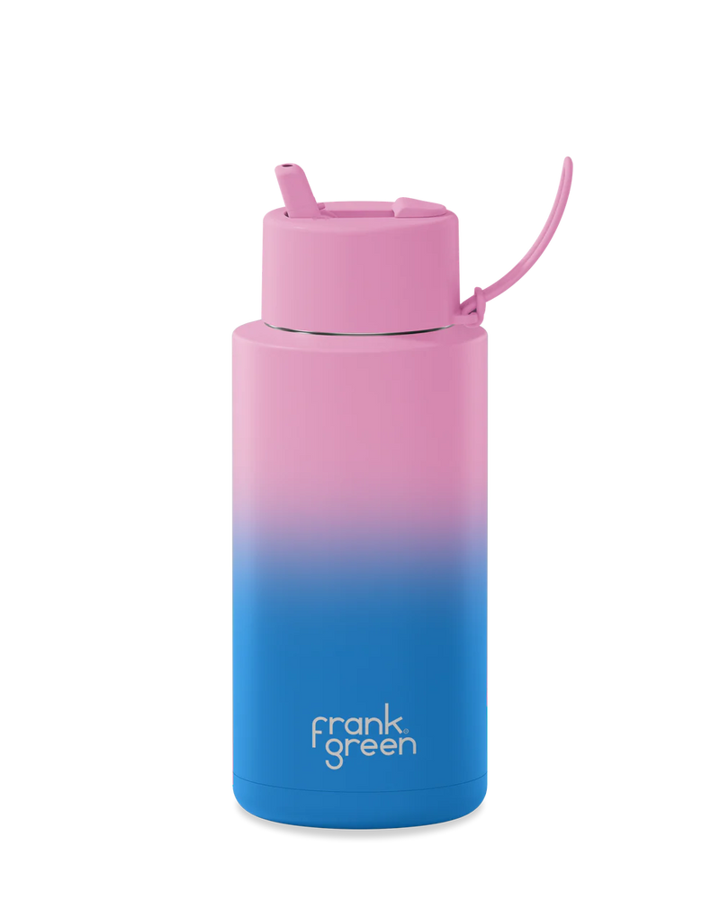 Frank Green 34oz  Ceramic Reusable Bottle Gradient - Wild Orchid (1L)