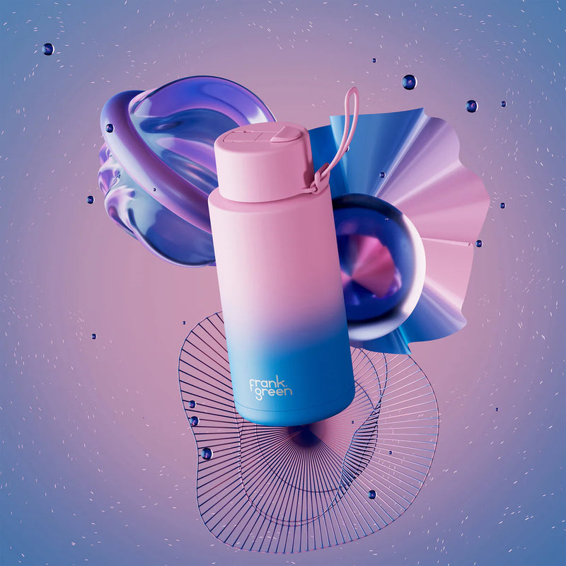 Frank Green 34oz  Ceramic Reusable Bottle Gradient - Wild Orchid (1L)