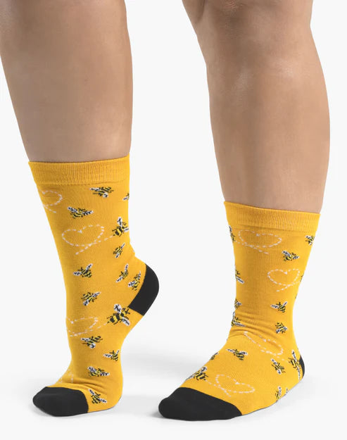 Bamboozld Womens Sock - Heart Bees