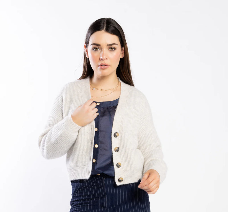 Drama The Label Taffy Cardi - Oatmeal