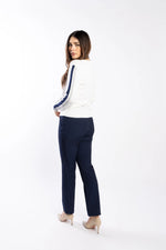 Drama The Label Racer Sweater - Pearl/Ink/Silver