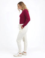 Foxwood Scoop Long Sleeve Rib - Beetroot Red