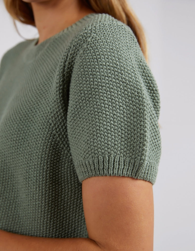 Foxwood Blair Short Sleeve Knit - Sage Green