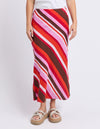 Foxwood Guava Stripe Skirt - Guava Stripe