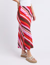 Foxwood Guava Stripe Skirt - Guava Stripe