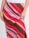 Foxwood Guava Stripe Skirt - Guava Stripe
