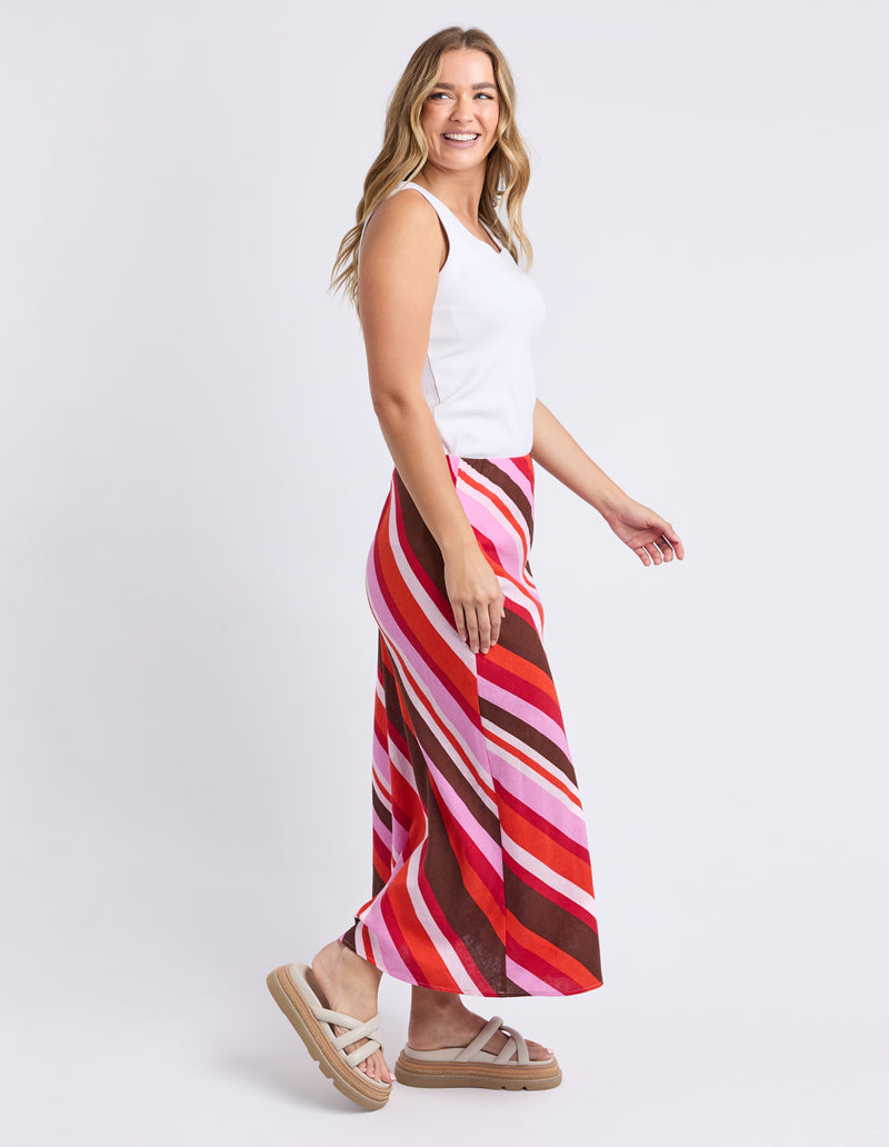 Foxwood Guava Stripe Skirt - Guava Stripe