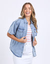 Foxwood Daisy SS Shirt - Light Blue