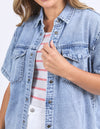 Foxwood Daisy SS Shirt - Light Blue