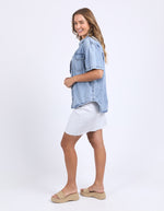 Foxwood Daisy SS Shirt - Light Blue