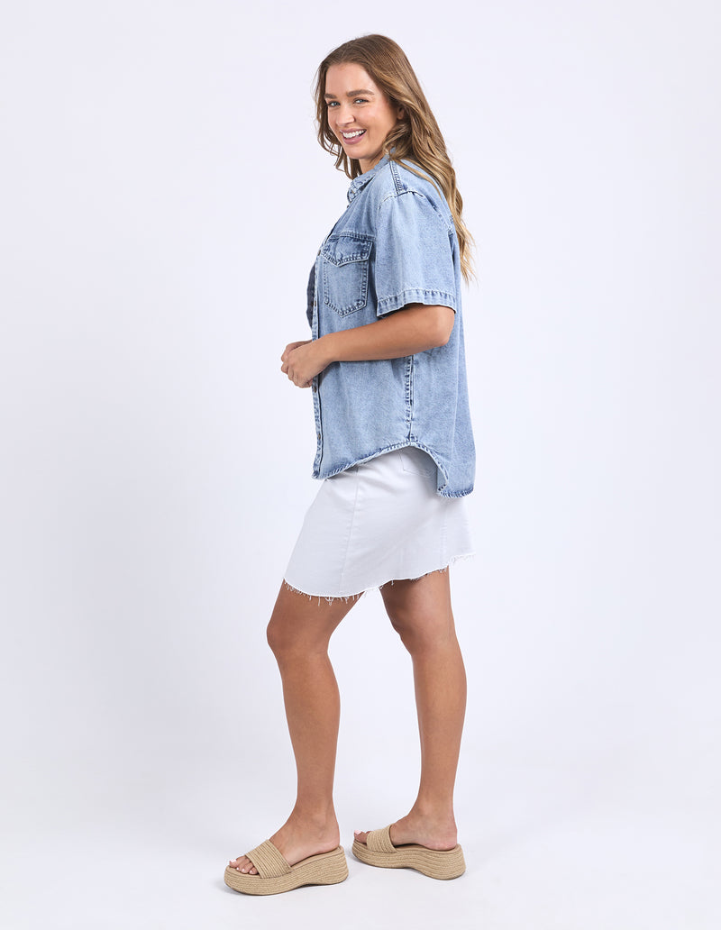 Foxwood Daisy SS Shirt - Light Blue