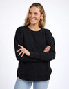Foxwood Simplified Crew - Black On Black