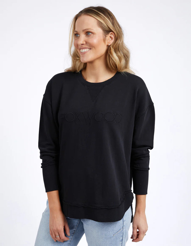 Foxwood Simplified Crew - Black On Black