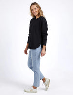 Foxwood Simplified Crew - Black On Black