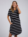 Foxwood Bay Stripe Dress - Black/White