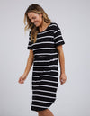 Foxwood Bay Stripe Dress - Black/White
