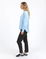 Foxwood Farrah Long Sleeve Tee - Waterfall Blue