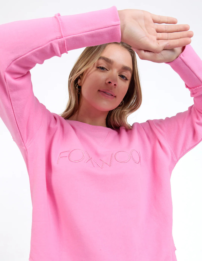 Foxwood Simplified Metallic Crew - Bubblegum