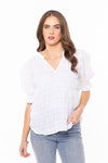 Seeking Lola Butterfly Top - White