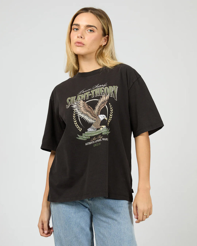 Silent Theory Airborne Tee - Washed Black