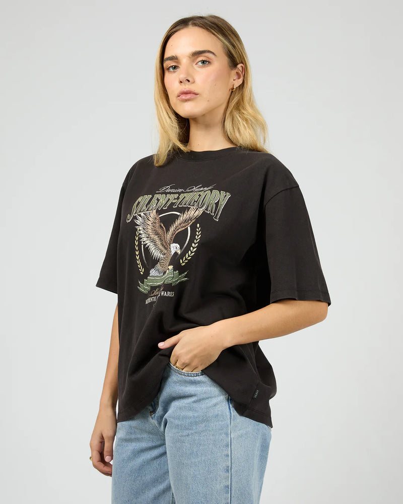 Silent Theory Airborne Tee - Washed Black