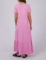 Silent Theory Lola Tiered Dress - Bright Pink