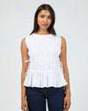 All About Eve Lou Lou Tie Top - White