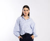 Drama The Label - Fray Shirt Blue Stripe