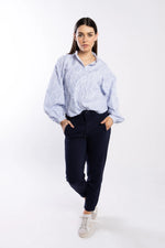 Drama The Label - Fray Shirt Blue Stripe