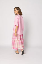 Drama The Label Short Sleeve Linen Shirt - Candy