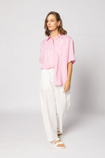 Drama The Label Short Sleeve Linen Shirt - Candy