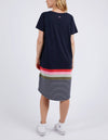 Elm Terra Tee Dress - Navy/White Stripe