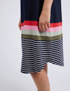 Elm Terra Tee Dress - Navy/White Stripe